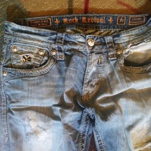 Mens rock revival jeans